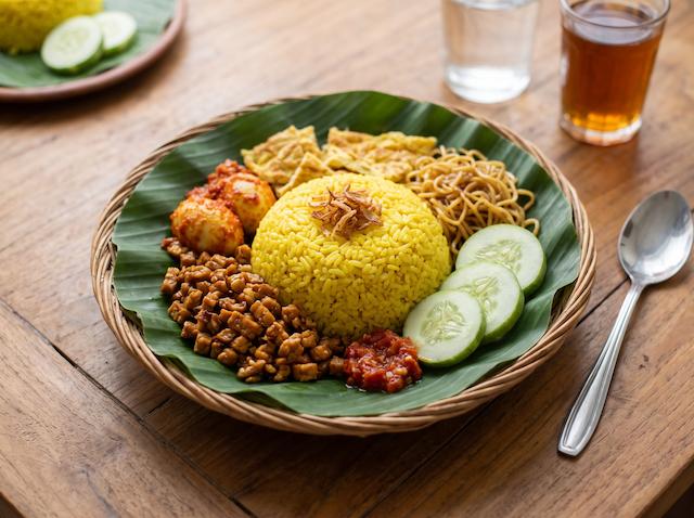 Nasi Kuning Komplit